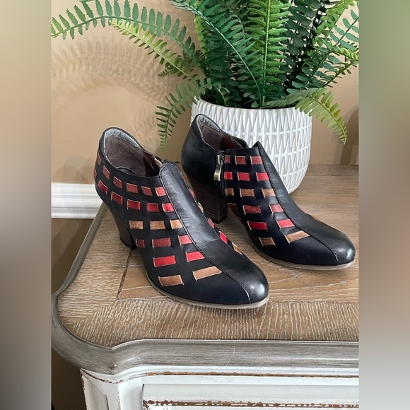 L’Artiste by Spring Step Brilliance Pump multi color leather woven unique - Picture 8 of 16